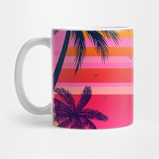 Pink Sunset Retrowave Mug